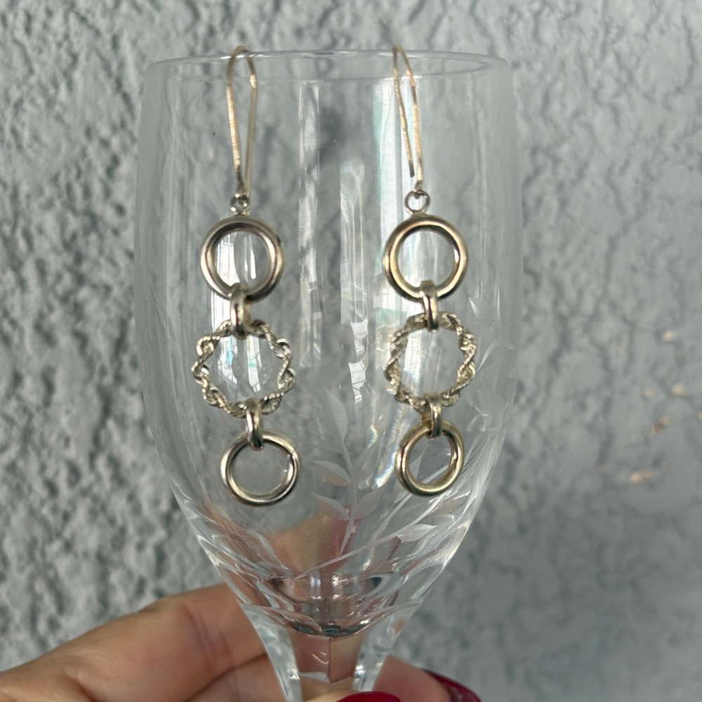 Chic Sterling Silver Dangle Earrings - image 2